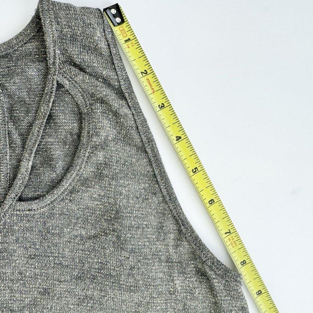 H.I.P. Top Women's Size Large Sleeveless Grey & Gold Metallic Top - Picture 7 of 13